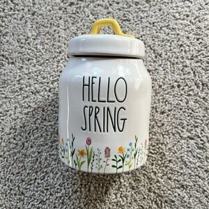 Rae Dunn Hello Spring with Floral Border